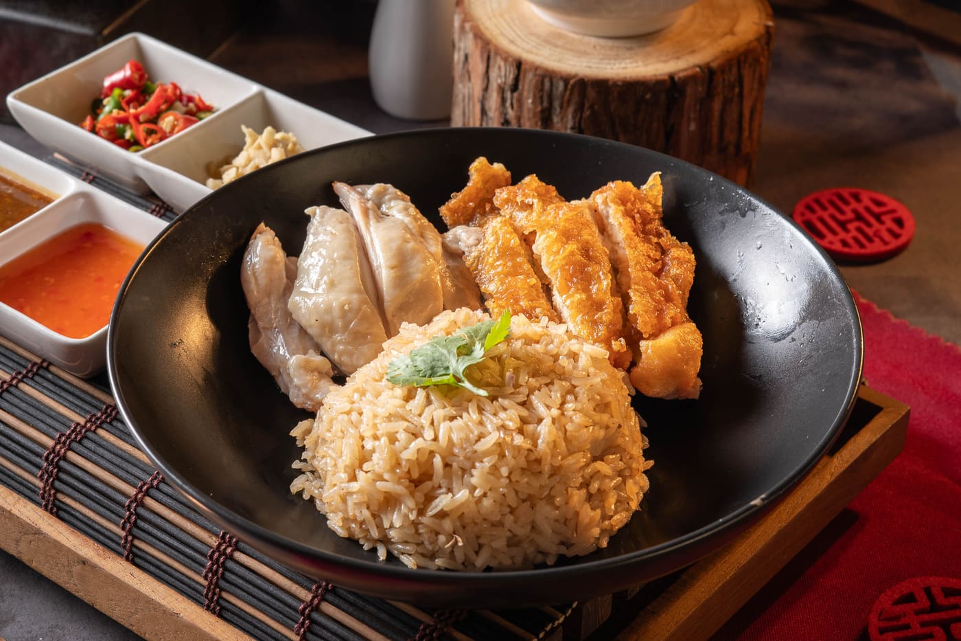 ข้าวมันไก่รวม (ต้ม+ทอด)