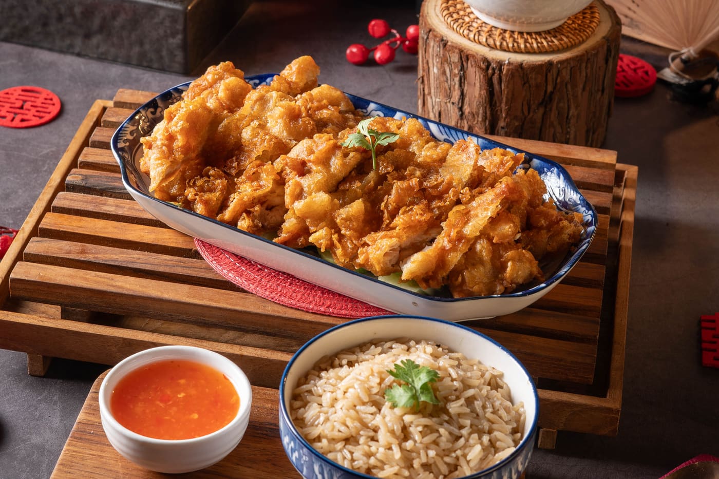 ข้าวมันไก่ทอด